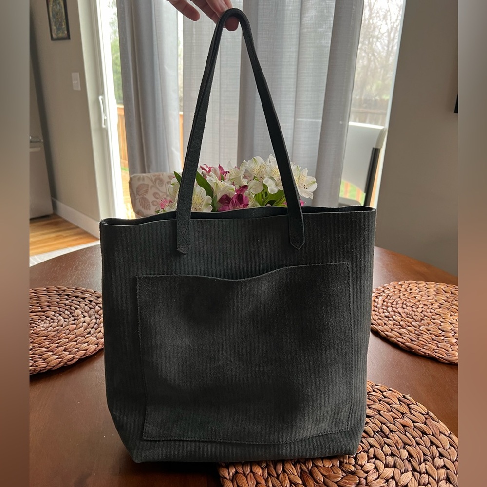 Madewell Medium Transport Tote - Suede Green